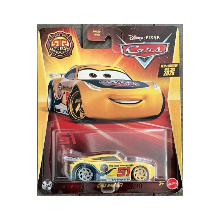 Disney Pixar Cars Cruz Ramirez 51 Dinoco Metal Araba Race Rescue