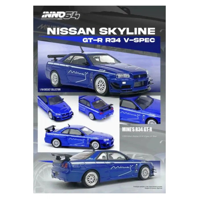 Inno 164 Nıssan Skylıne Gt-R (R34) V-Spec Tuned By In64-R34Vs-Mınes-Bl