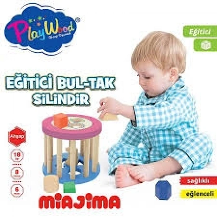 PLAY WOOD EĞİTİCİ BUL-TAK SİLİNDİR