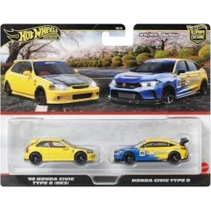 1:64 Hot Wheels Premium Car Culture 2li Paket 99 Honda Civic Type R Ve Honda Civic Type R