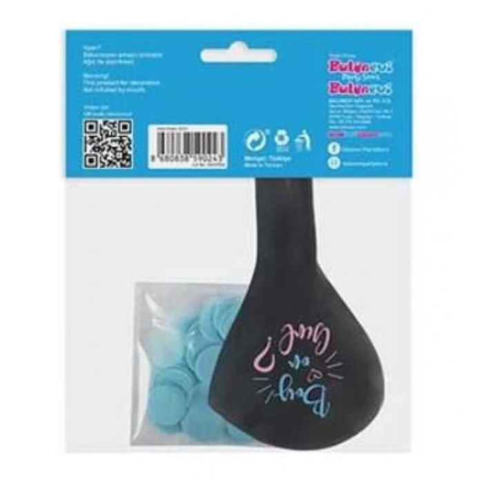 BALON CİNSİYET BELİRLEME 18 İNC KONFETİLİ MAVİ
