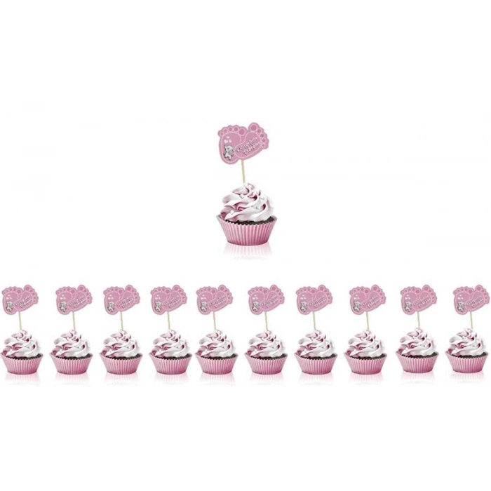 Hoşgeldin Bebeğim Pembe 10lu Kürdan