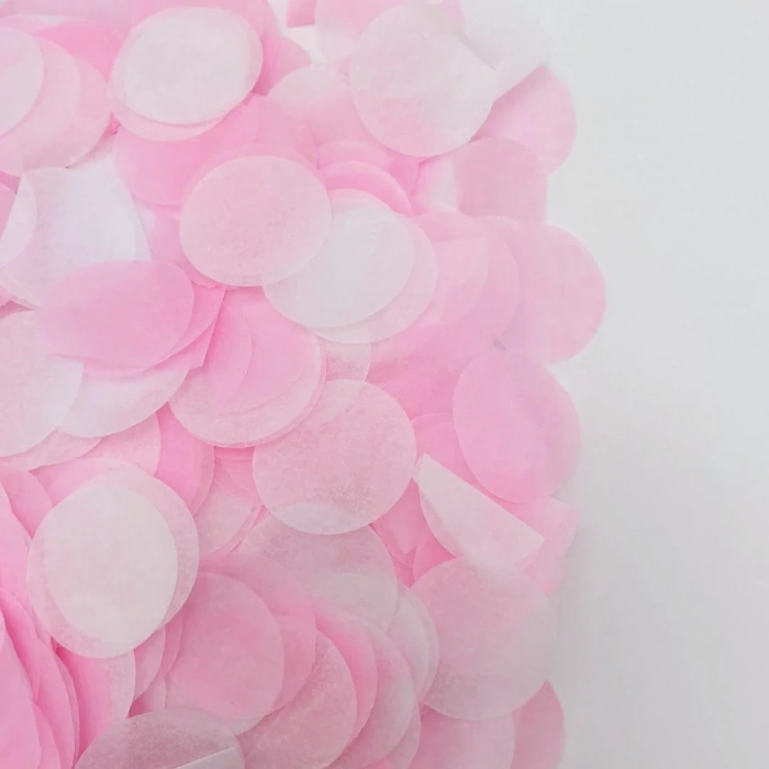 Pelür Kağıt Konfeti Yuvarlak Pembe