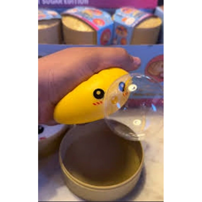 Twins Stars Baloncuklu Squishy Stres Topu Sıkılabilir Duyusal Oyuncak Çin Mantısı Kutu Şeklinde -10 Cm-(1 Adet)
