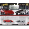 1:64 Hot Wheels Premium Car Culture 2li Paket Lamborghini Countach Lp5000 Qv Ve Lancia Stratos Zero