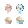 Boy Girl Kürdan Cinsiyet Belirleme Partisi Cupcake Kürdanı 10lu