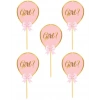 Cinsiyet Belirleme Konuşma Balonu Girl Pembe 5li