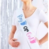 Kuşak Saten Cinsiyet Boy - Girl Baskılı