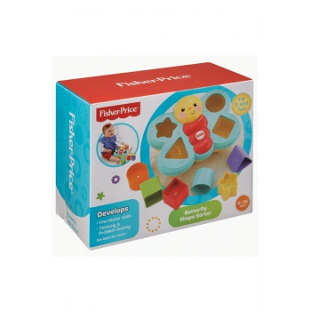 Fisher-Price Şekil Eşleştirme Arkadaşı Kelebek, 6 Bloklu, Şekil Eşleştirme Oyunu CDC22