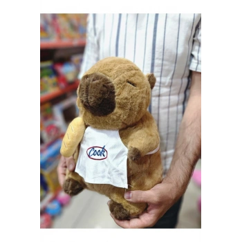 35 Cm Kapibara Peluş Kahverengi Önlüklü Aşçı Capybara Sevimli Uyku Arkadaşı