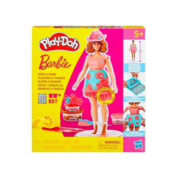 Bar-bie Çiçekli ve Püsküllü Oyun Hamuru Seti G1360