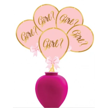 Cinsiyet Belirleme Konuşma Balonu Girl Pembe 5li
