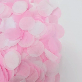 Pelür Kağıt Konfeti Yuvarlak Pembe