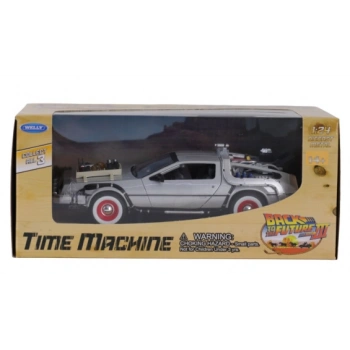 Geleceğe Dönüş Seri 3 Metal Model Araba Efsane Delorean 1:24 Ölçek