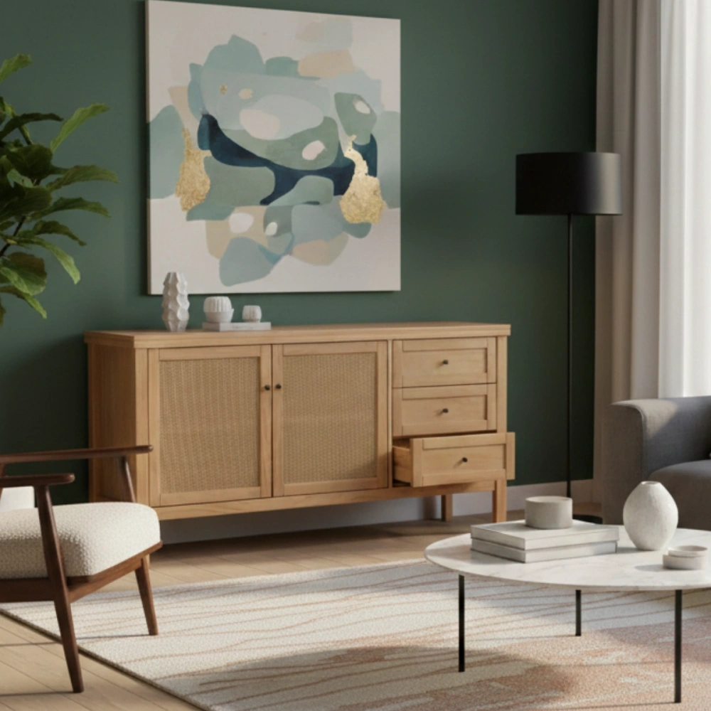 Altea Rattan Detaylı Masif Konsol