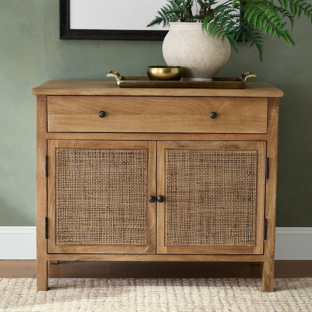 Rattoria Masif Ahşap tek çekmeceli büfe dolap