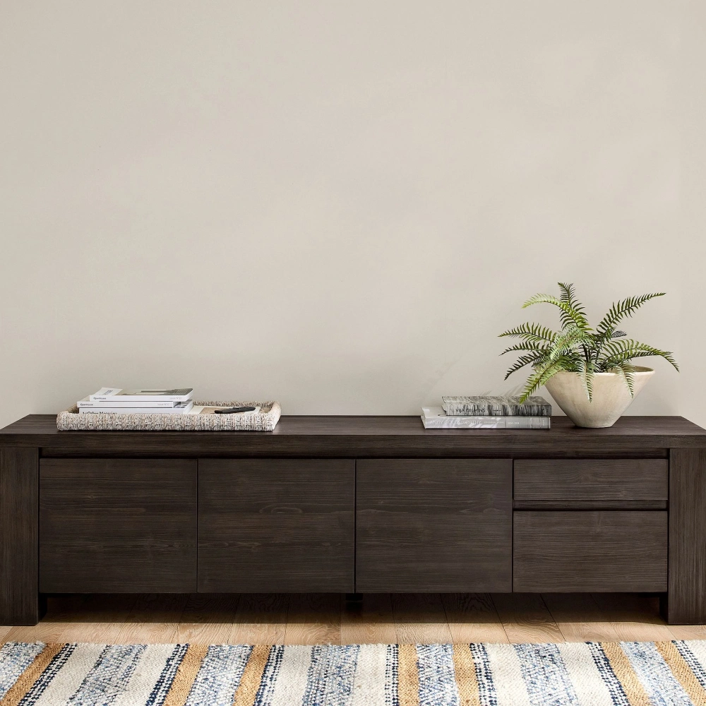 Noir Masif Ahşap Vintage Tv Ünite