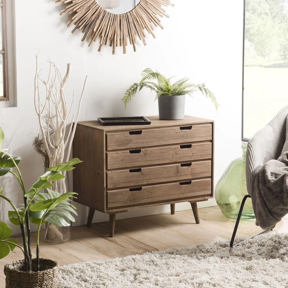 Ahşap vintage model masif şifonyer