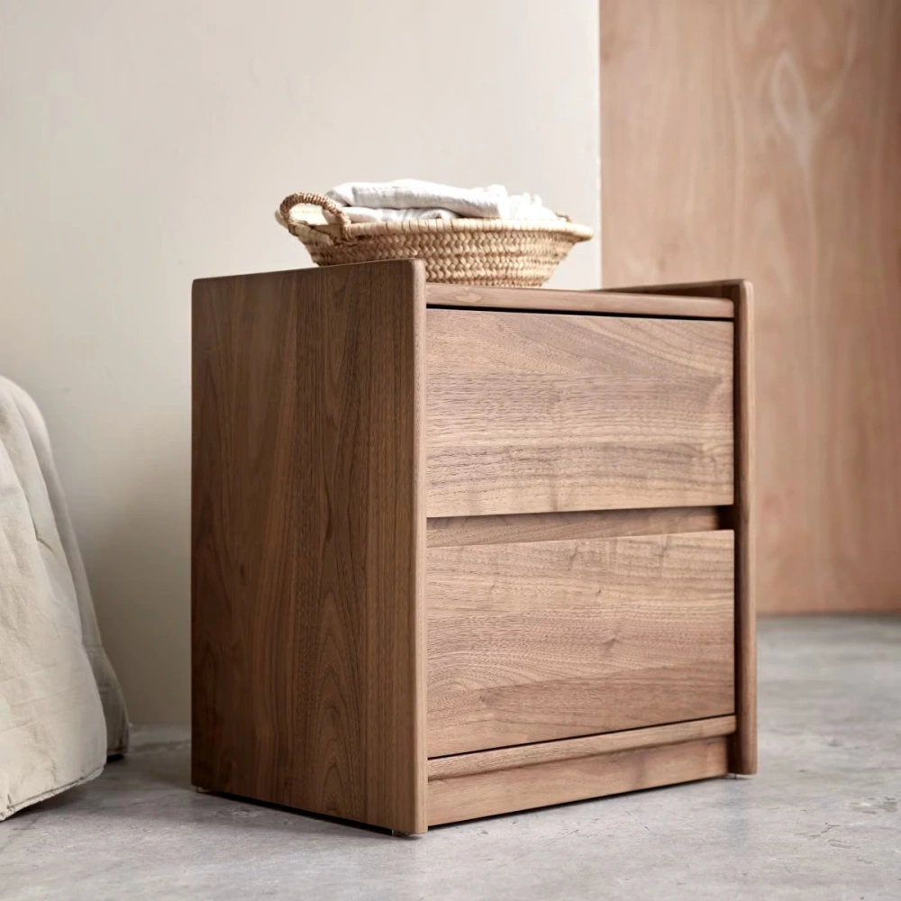 Alto Masif Ahşap Çift Çekmeceli Komodin