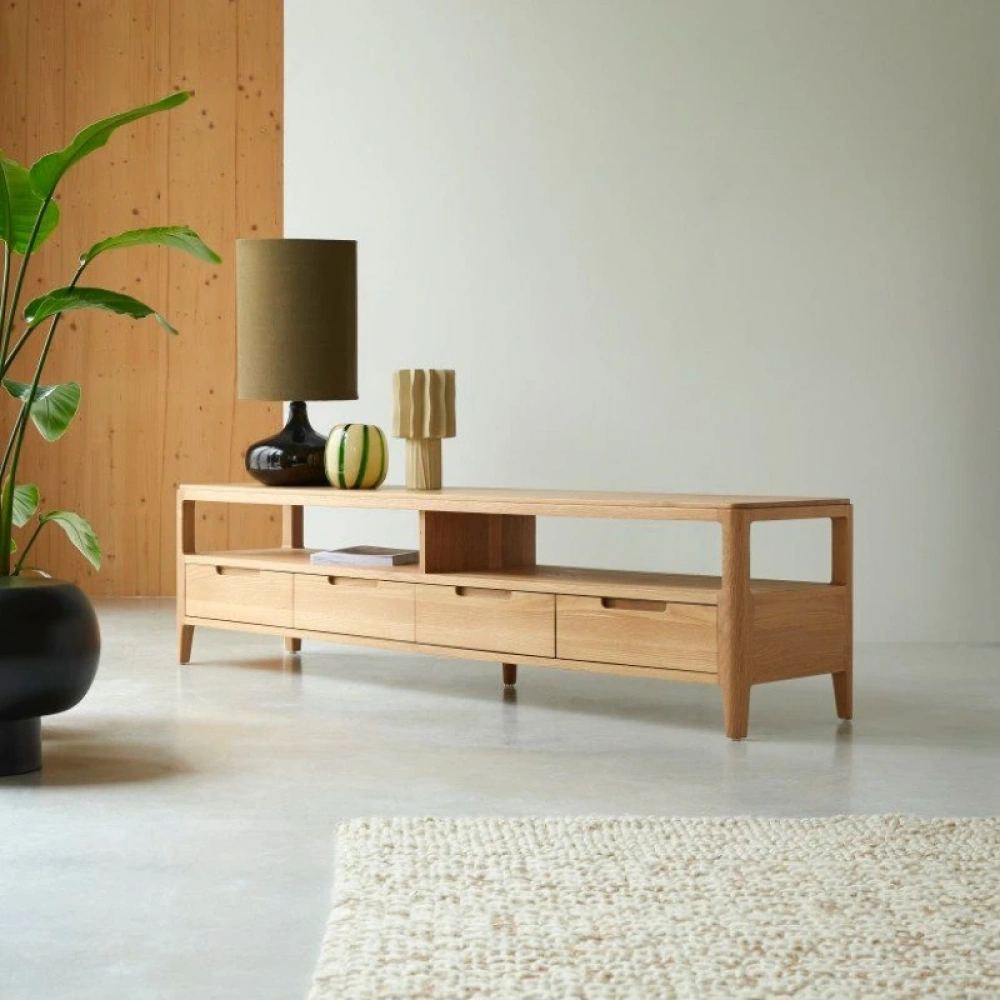 Alto Masif Ahşap Natural Model Tv Ünite