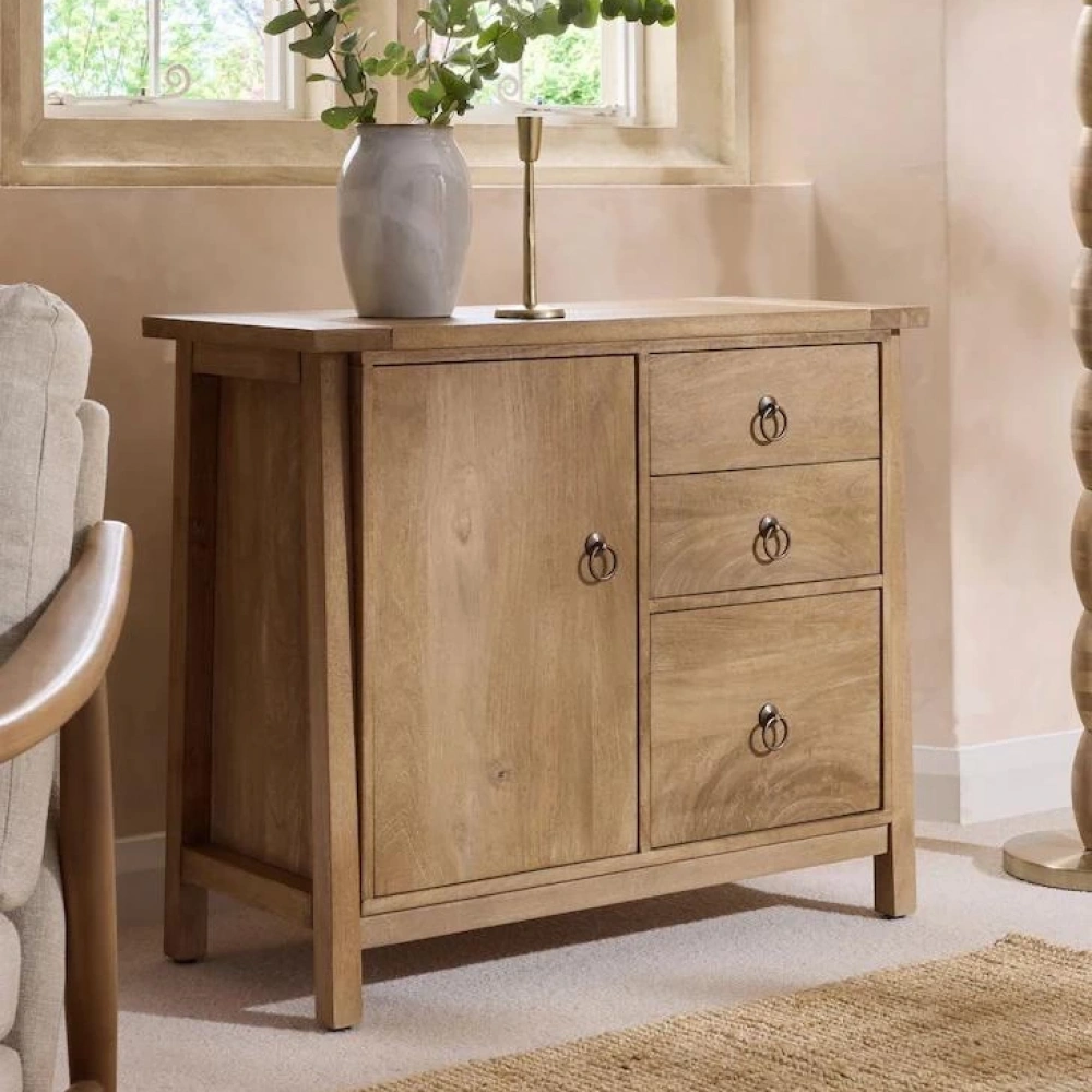 Hector Mini Masif Ahşap Büfe, Konsol