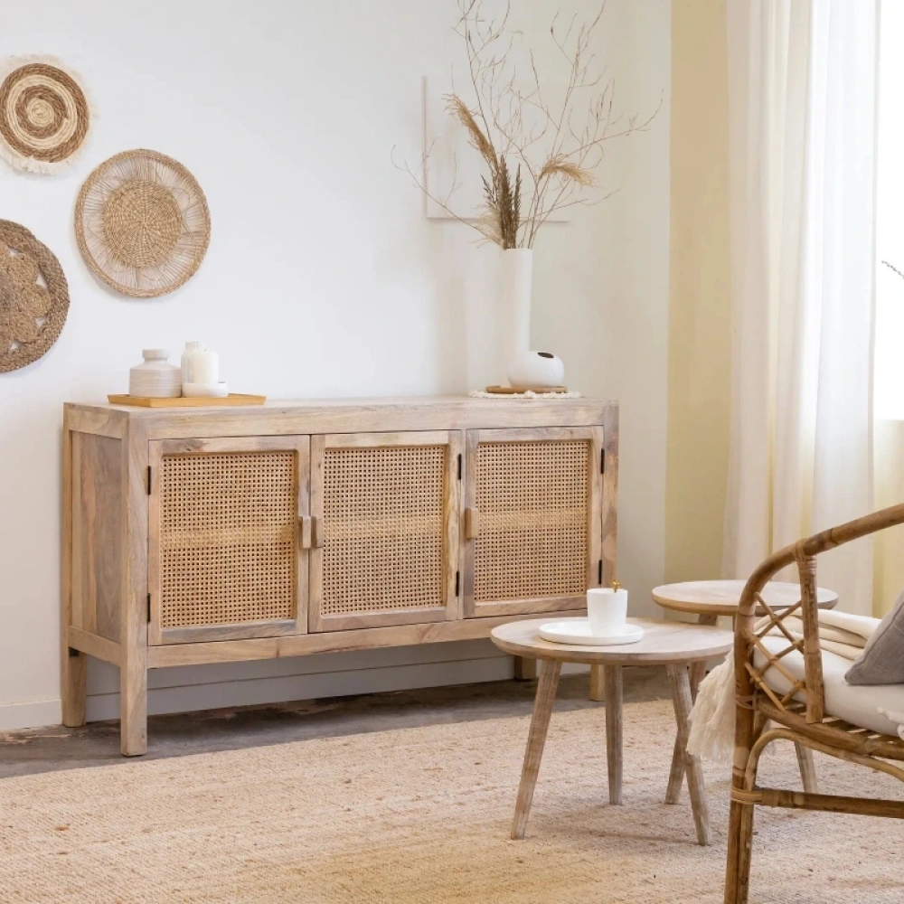 Mango Model Masif Ahşap Hazeranlı Konsol