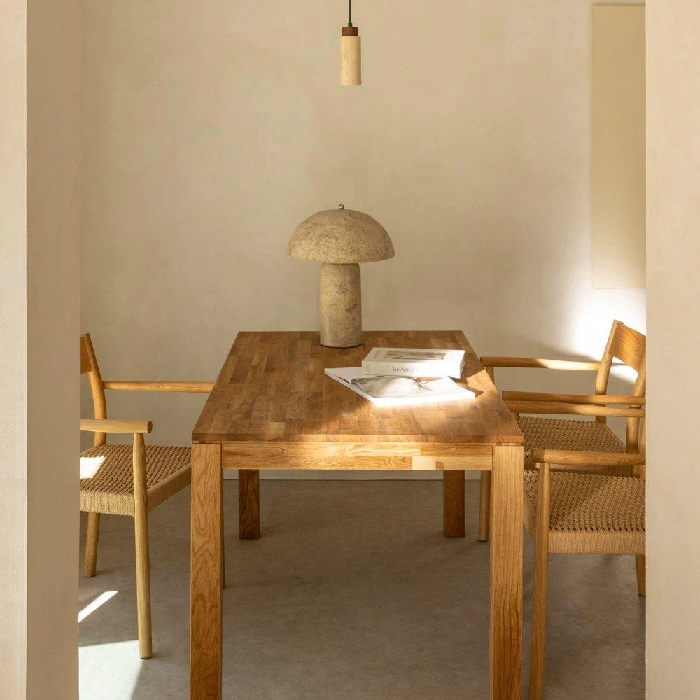 Masif ahşap rustik model yemek masası