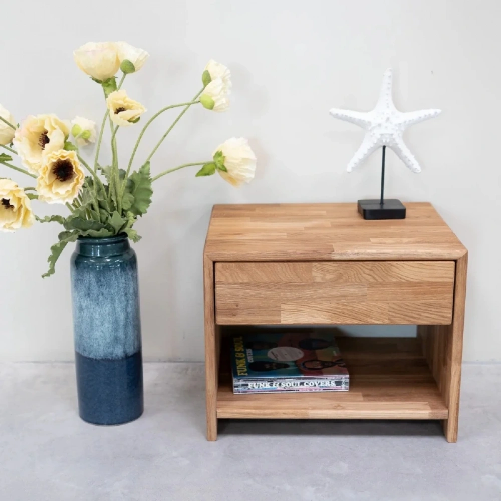 Natural Vintage Model Masif Ahşap Komodin