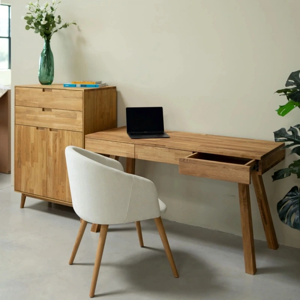 Nordic Basic Masif Ahşap Çalışma Masası