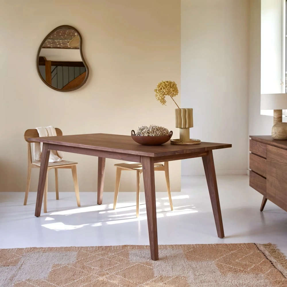 Sara Walnut Masif Ahşap Yemek Masası