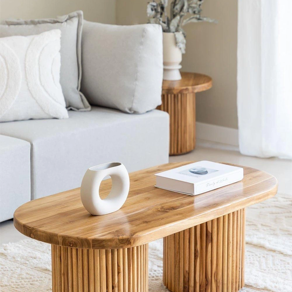 Vien masif ahşap orta sehpa