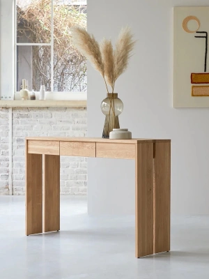 Ahşap basic model natural masif dresuar