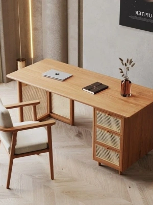 Ahşap Masif Hazeranlı Çalışma Masası