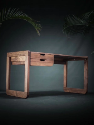 Ahşap modern rustik masif çalışma masası