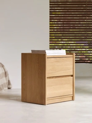 Alto Masif Ahşap Çift Çekmeceli Komodin