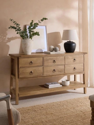 Hector Masif Ahşap 6 Çekmeceli Büfe, Konsol