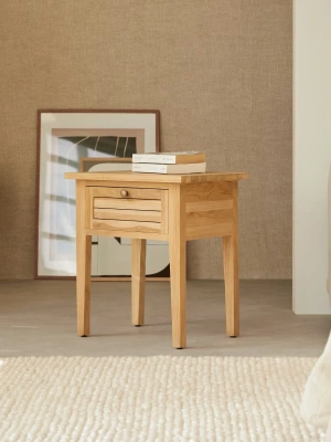 Loggia Masif Ahşap Natural Komodin