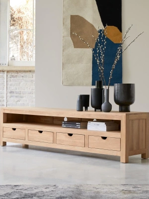 Winchester Masif Ahşap Çekmeceli Tv Ünite