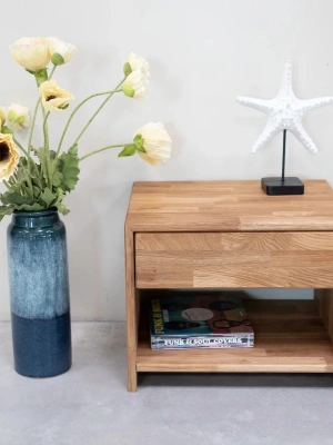 Natural Vintage Model Masif Ahşap Komodin