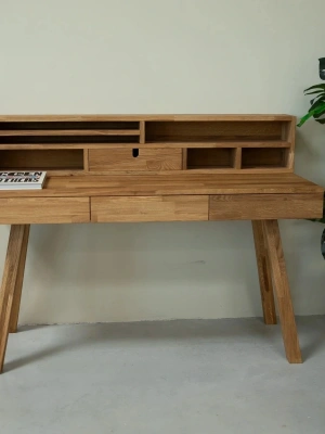 Nordic Açık Ceviz Model Çok Amaçlı Masif Çalışma Masası