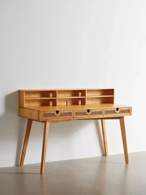 Sion Masif Ahşap Hazeranlı Çalışma Masası