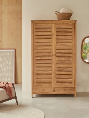 Suzette Izgara stil Masif Ahşap Gardrop