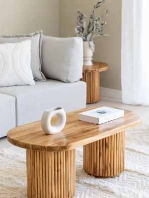 Vien masif ahşap orta sehpa