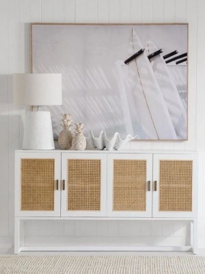 Vista Masif Ahşap Hazeranlı Beyaz Konsol