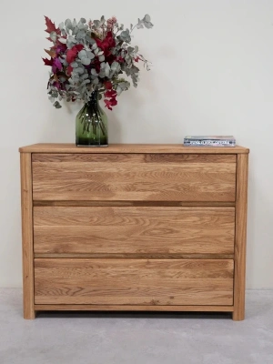 Western Masif Ahşap Natural Model Şifonyer