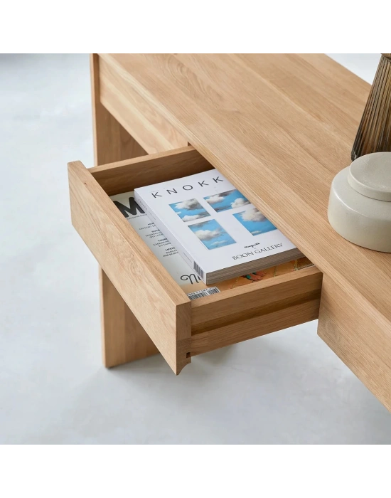 Ahşap basic model natural masif dresuar