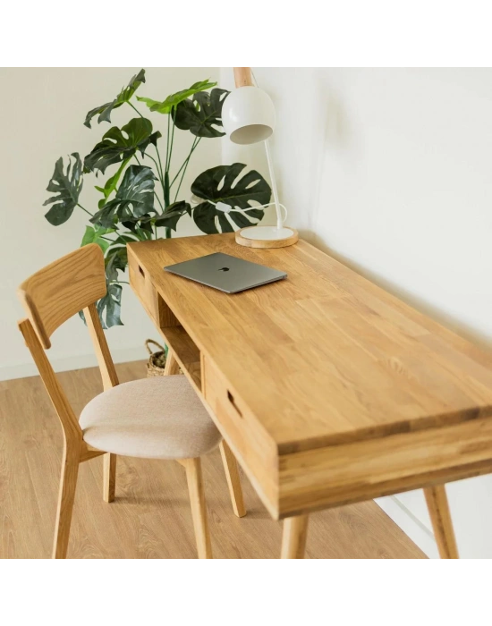 Ahşap basic model rustik masif çalışma masası