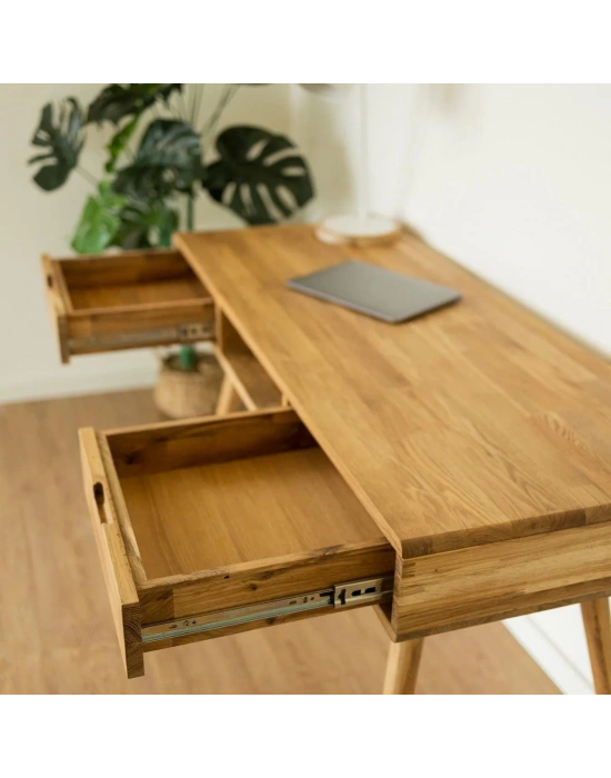 Ahşap basic model rustik masif çalışma masası