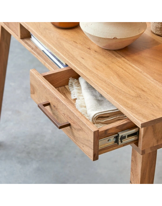 Ahşap çift çekmeceli basic model dresuar, çalışma masası