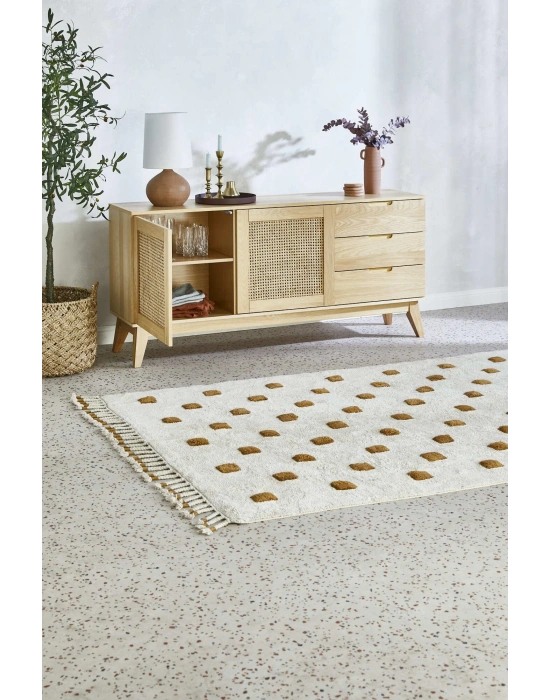 Nordic Masif Ahşap hazeran detaylı konsol